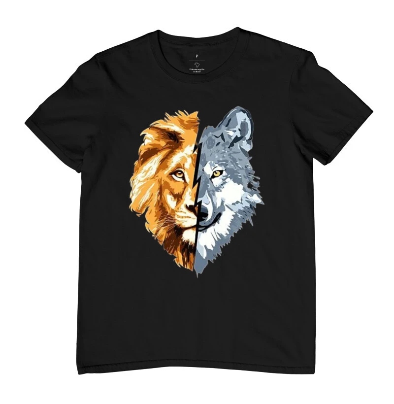Camiseta Leão e Lobo