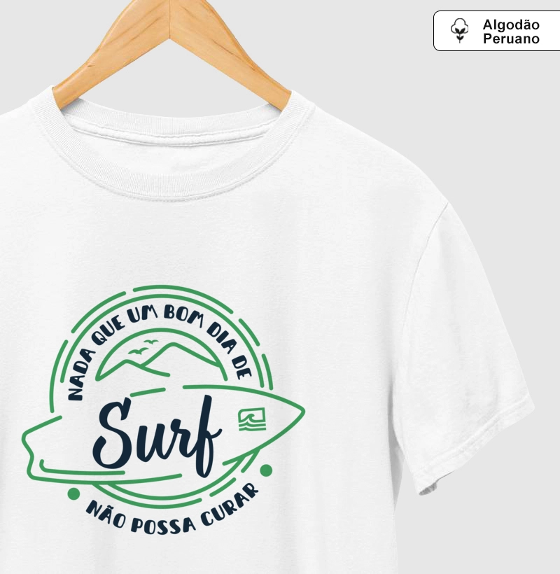 "O surf cura" (Algodão Peruano)