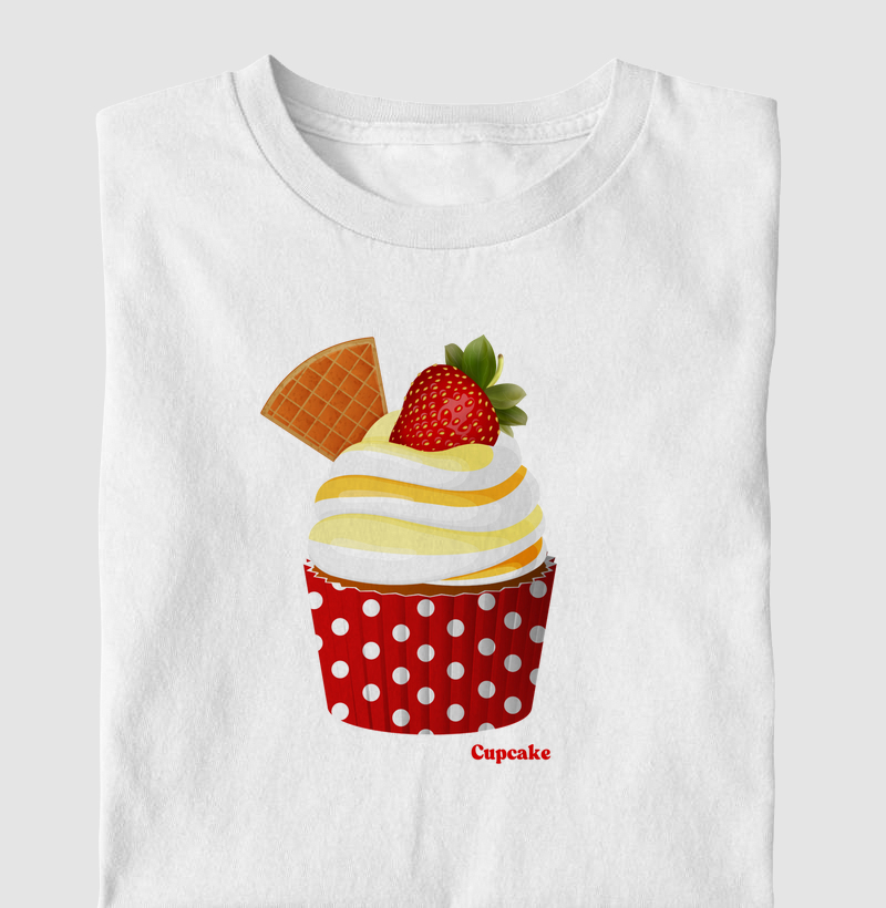 t-shirt cupcake morango