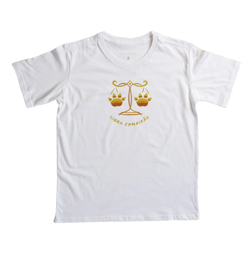 Camiseta Infantil Camaleão Signos - Libra