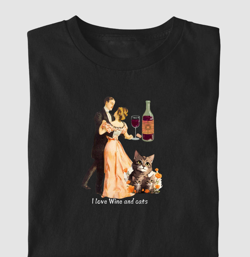 I LOVE WINE AND CATS 