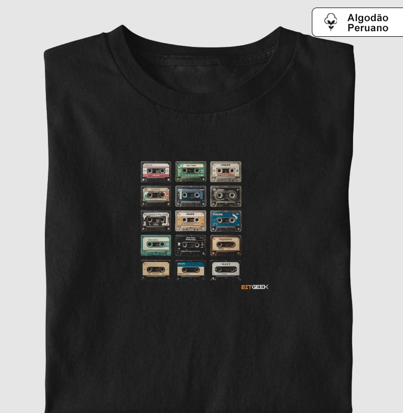 Camiseta Algodão Peruano Mix Tapes