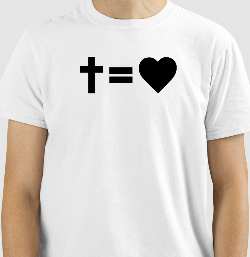 T-shirt Amor Maior ✞ = ♡ - (V. Black)