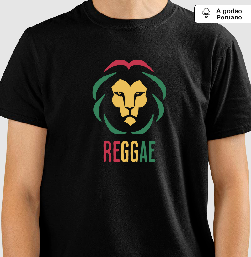 Camiseta “Lion Reggae” em Algodão Peruano