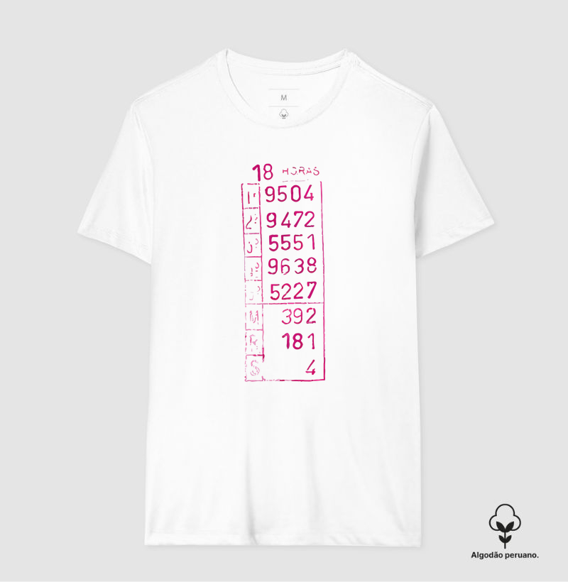 Algodão Peruano - Talão do jogo do bicho - Grande