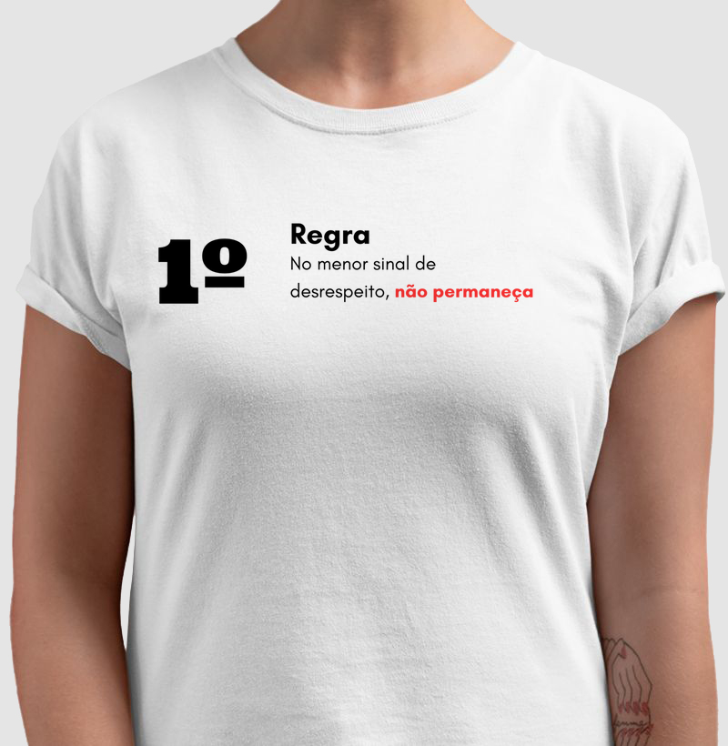 Camiseta Respeito é o Mínimo (Branco)