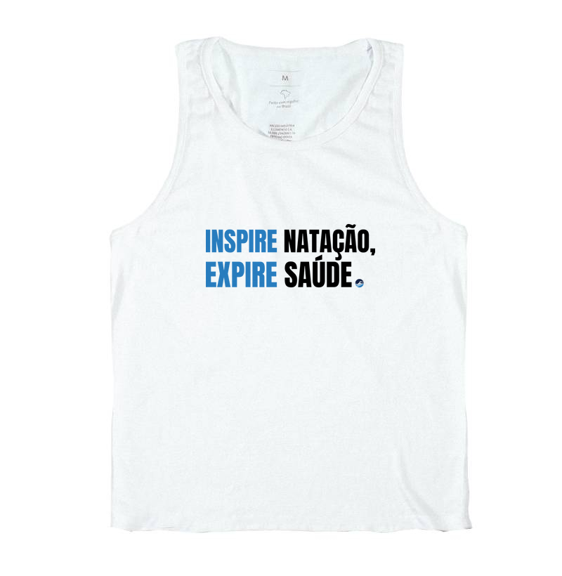 Camiseta Inspire Natação. Expire saúde.
