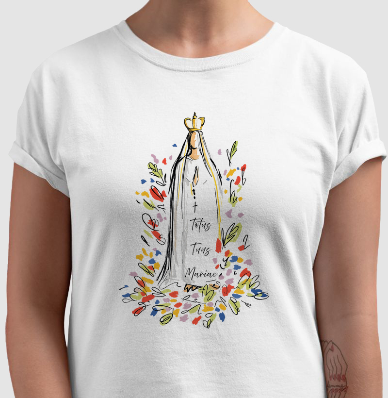 Nossa Senhora - Floral em Aquarela