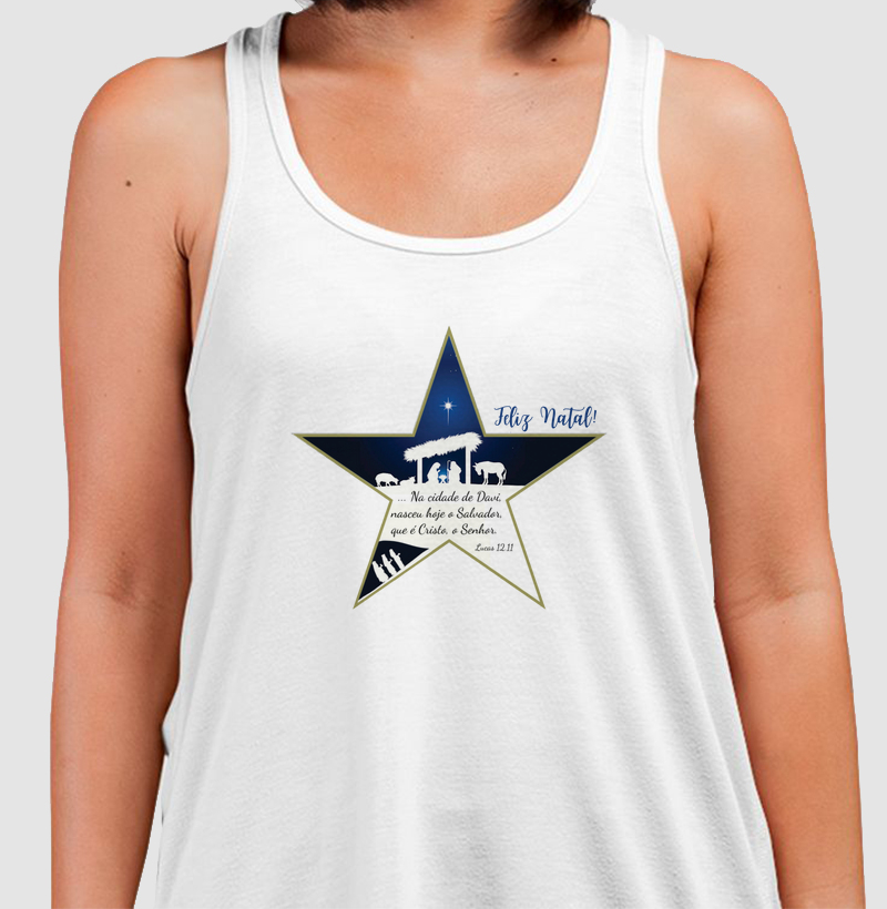 Camiseta Regata Natal Estrela de Natal