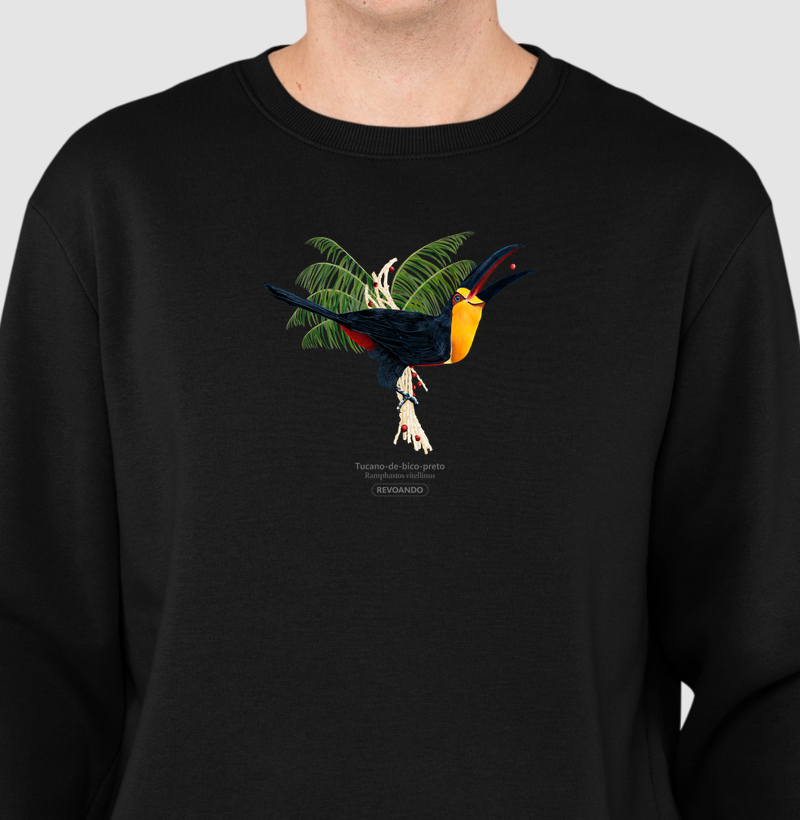 Aves do Brasil - Tucano-de-bico-preto - Moletom