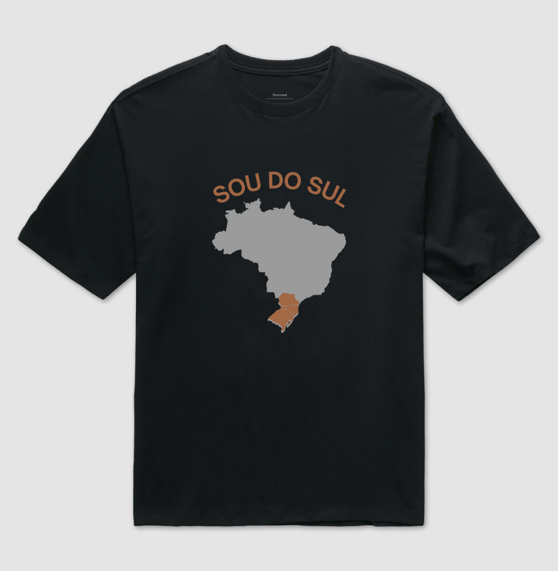 CAMISETA SOU DO SUL MAPA 
