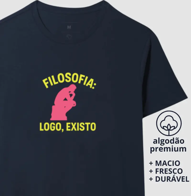 Camiseta Filosofia Logo Existo