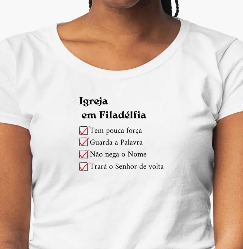 Camiseta Feminina "Igreja em Filadélfia"