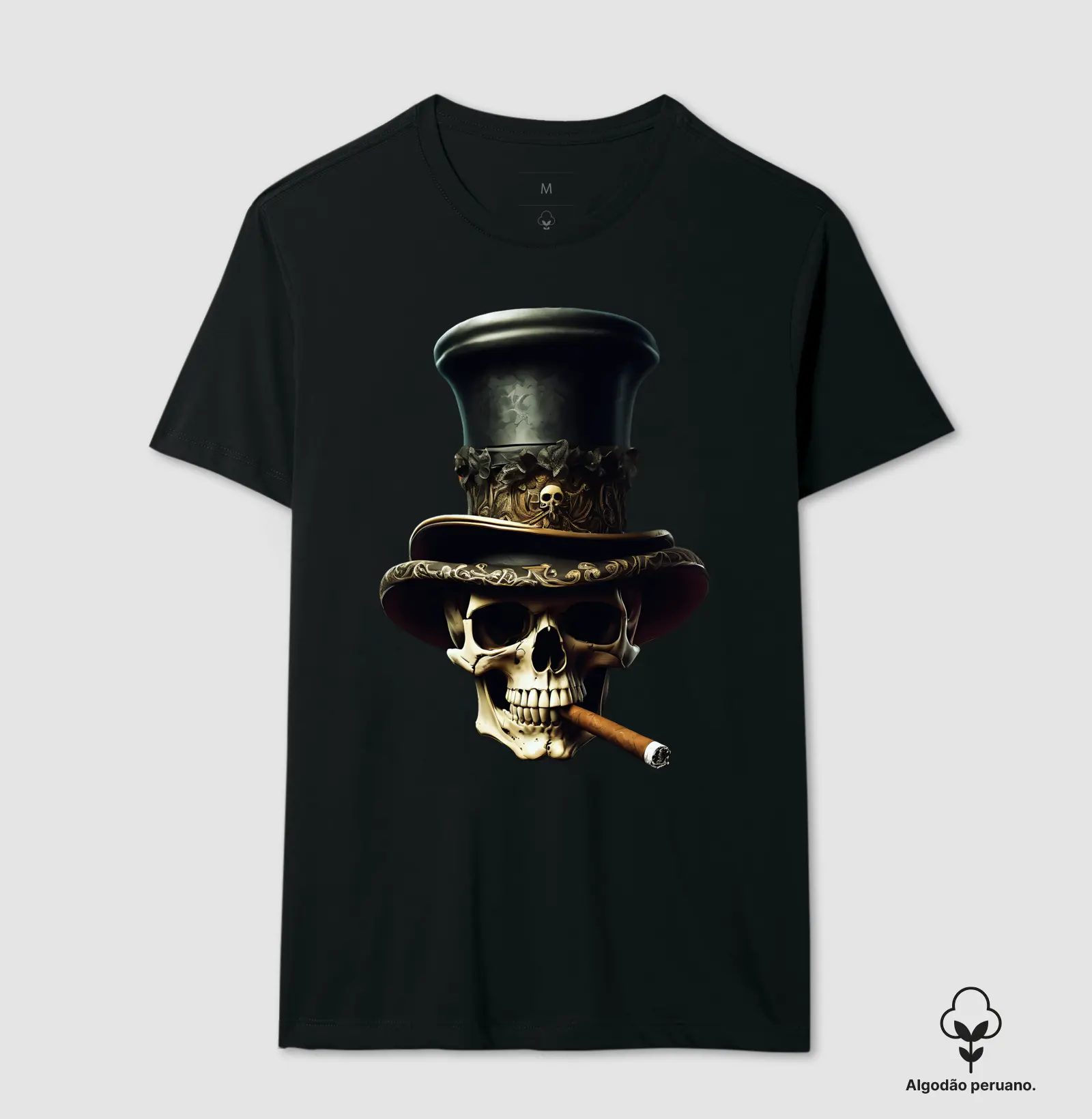Supreme Skull Smoke ( tecido algodão peruano )
