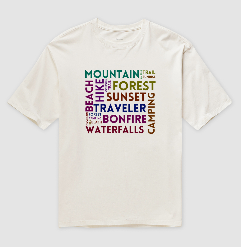 Mountain, hike and trail - tag cloud
