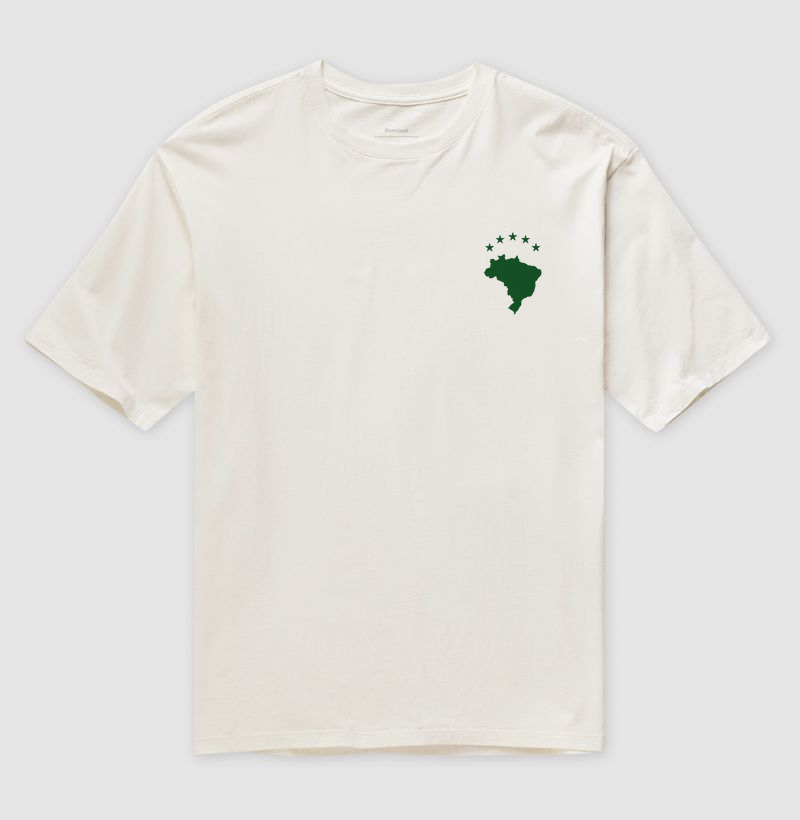 Camiseta Oversized Mapa do Brasil