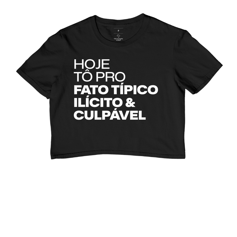 Hoje tô pro fato típico ilícito & culpável