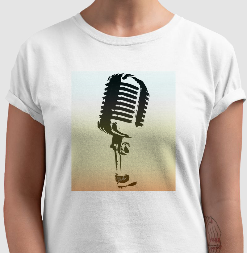 CAMISETA MICROFONE VINTAGE