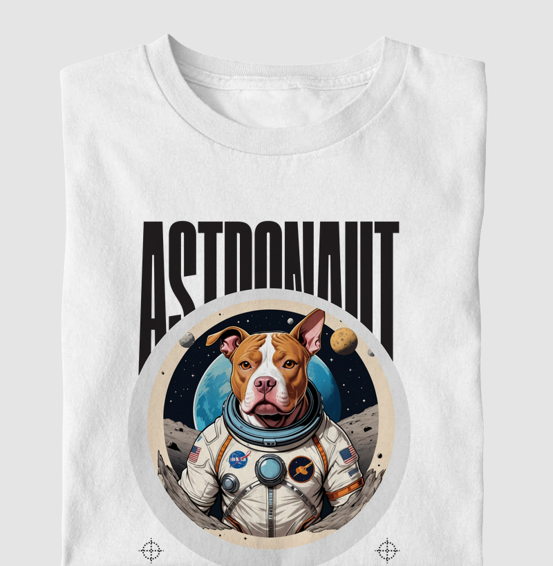 Pit bull Astronaut White