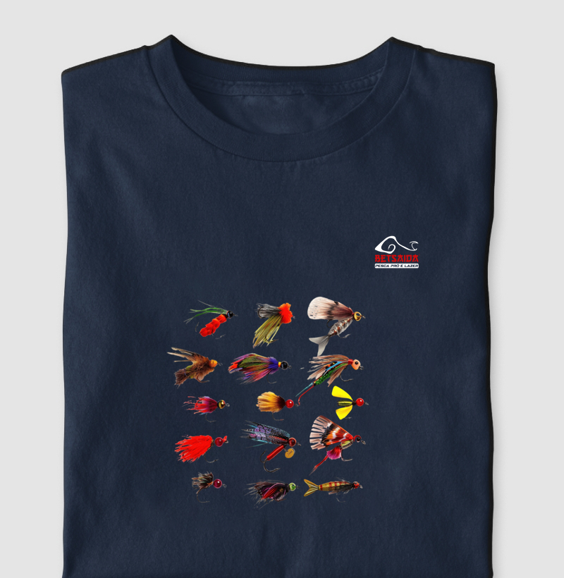 Camiseta de Pesca - Fly Iscas Coloridas 2