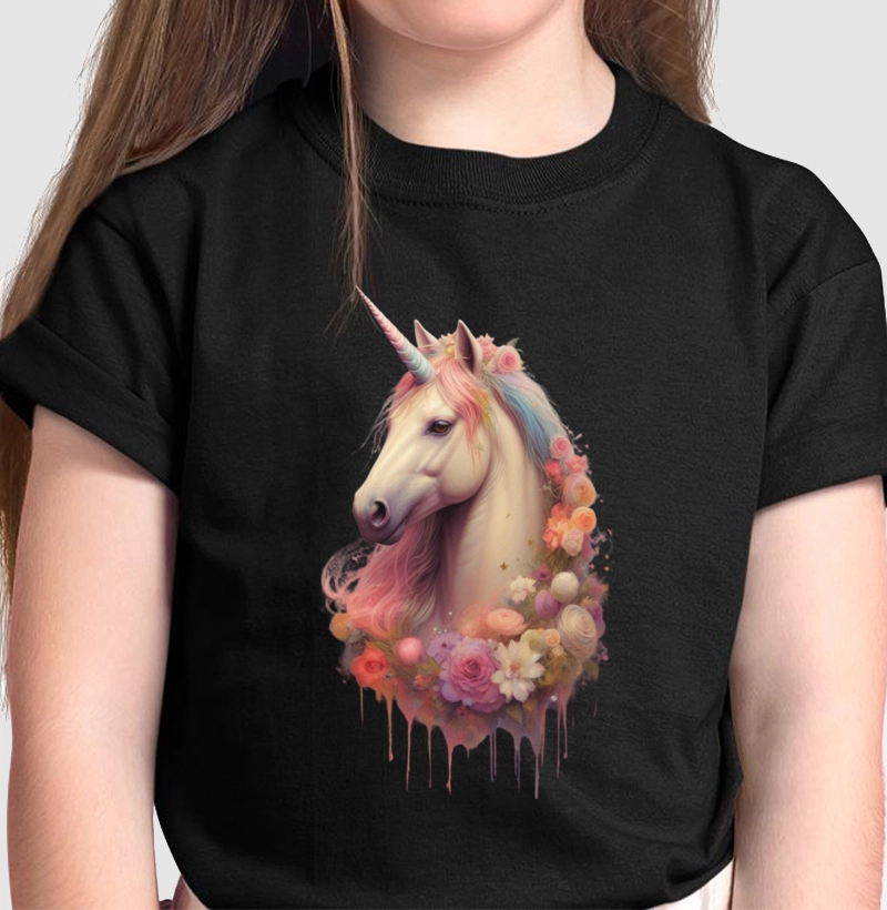 Camiseta Infantil Unicórnio Aurora