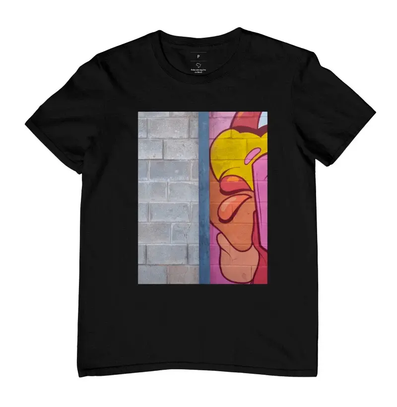 Camiseta concreto e grafitti