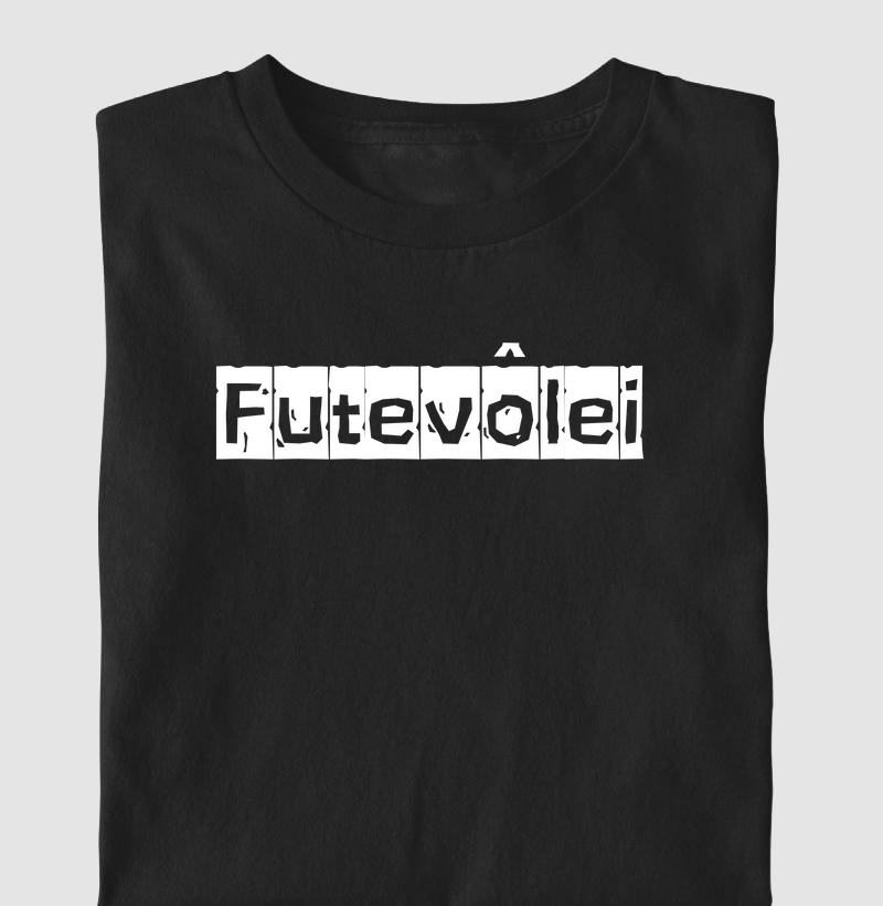 Camiseta escrito futevôlei