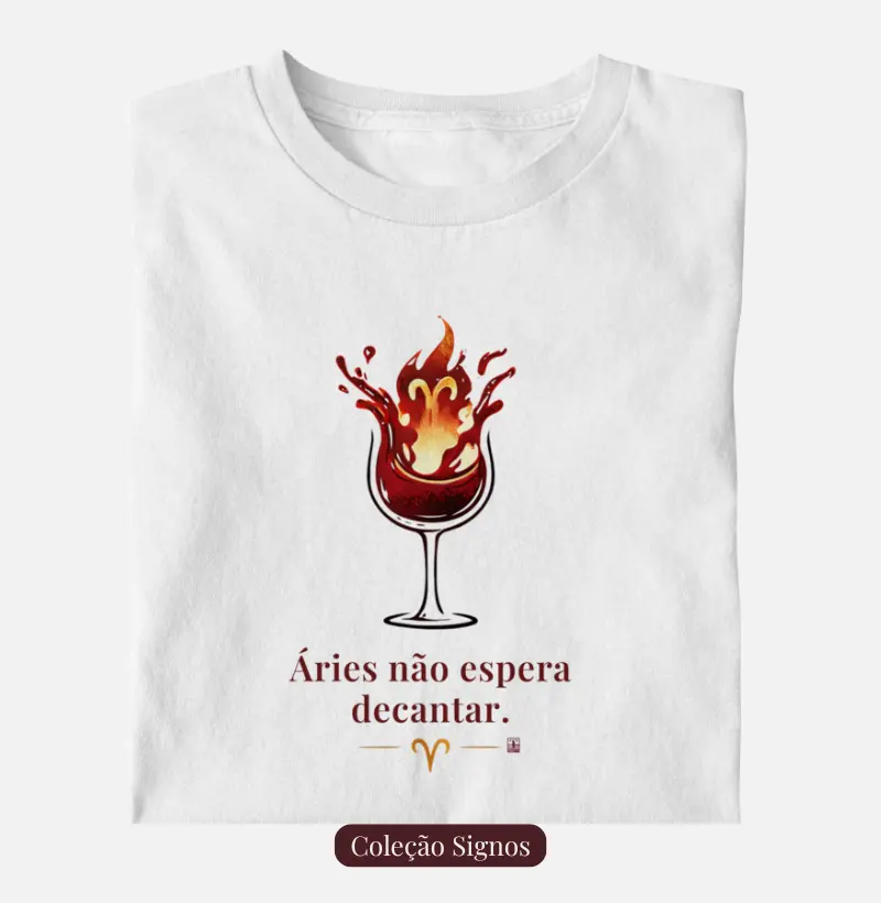Camiseta Áries não espera Decantar
