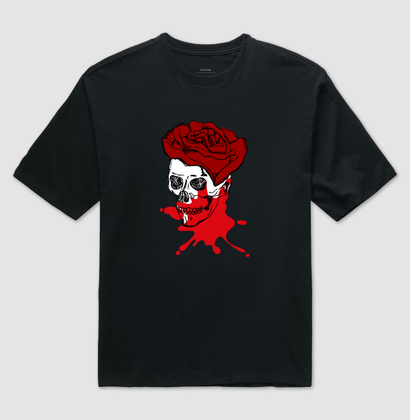 Blood, skull and rose