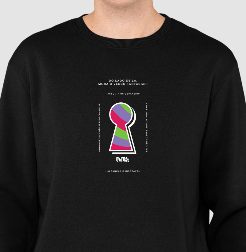 MOLETOM SUÉTER SLIM "FANTASIA" / FECHADURA