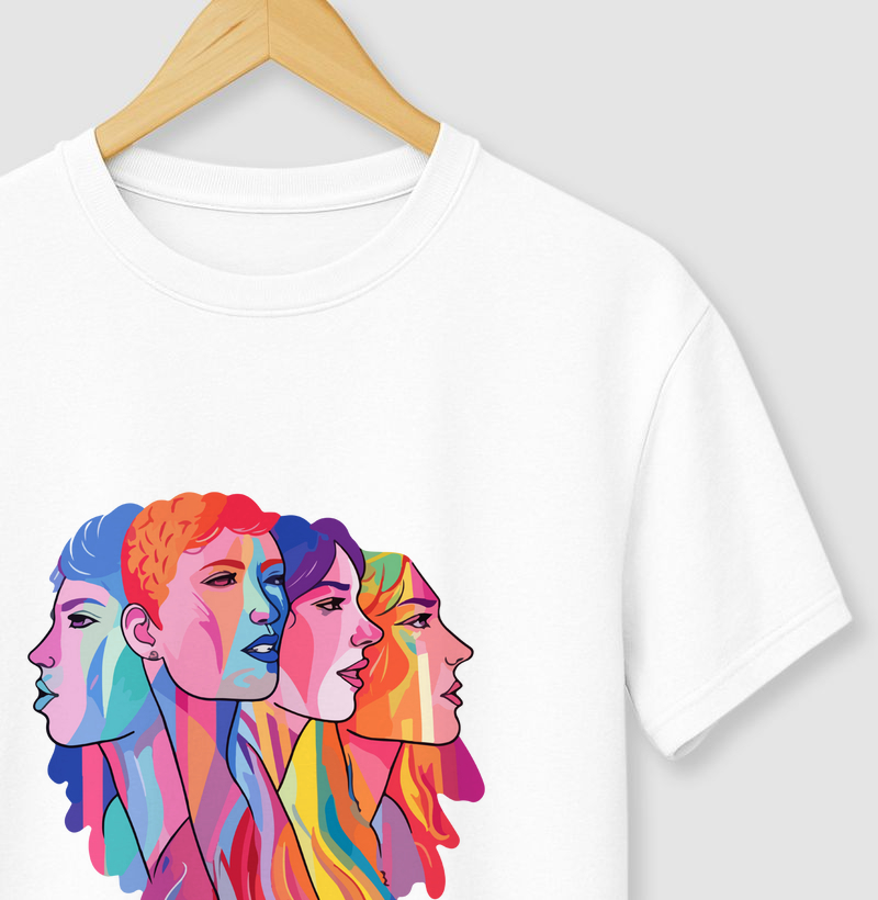 Camiseta Rostos color