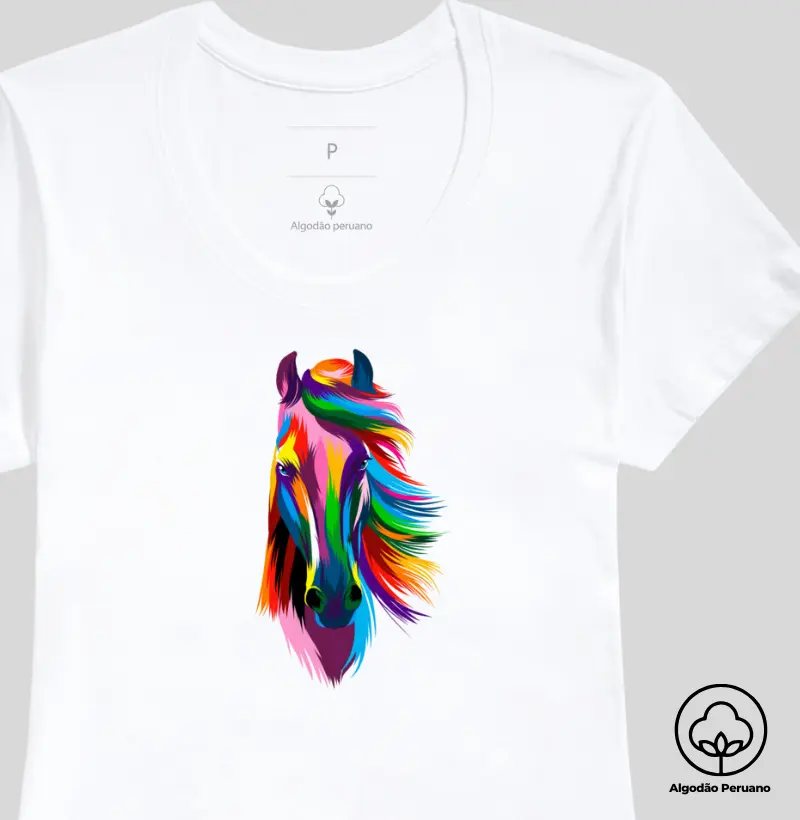 Cavalo cores - Algodão Peruano