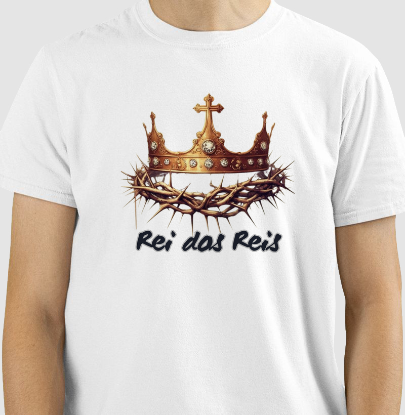 Camiseta Coroa e Coroa de Espinhos Rei dos Reis