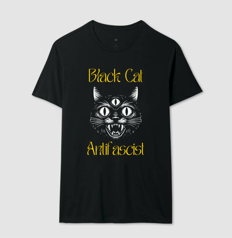 Camiseta Black Cat Antifascist 