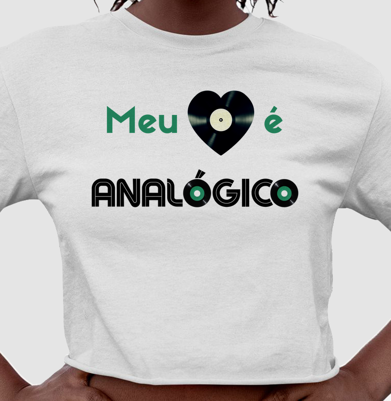 MEU CORAÇÃO É ANALÓGICO - Verde e Preto