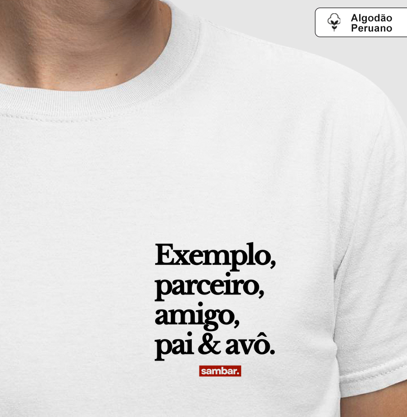 Exemplo, parceiro, amigo & pai & avô. - Bolso