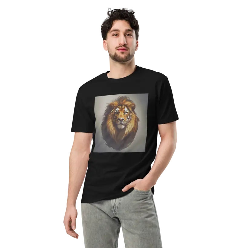 Poder e Elegância: Camiseta Arquétipo Leão-Tigre Híbrido - Garanta Já!