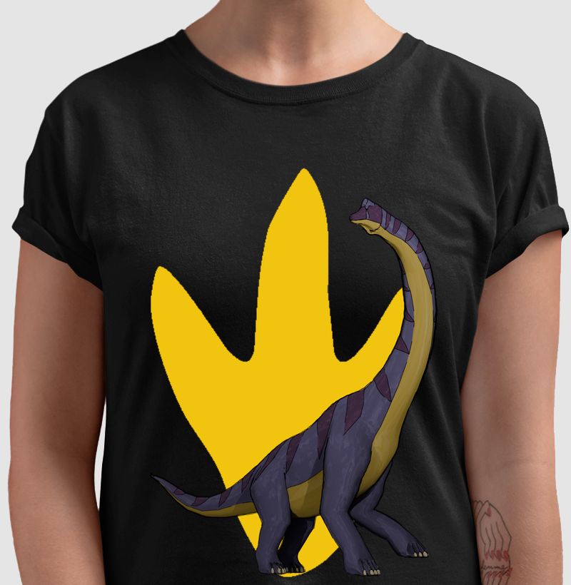 Camisa Algodão Estampada Dinossauro Braquiossauro Premium