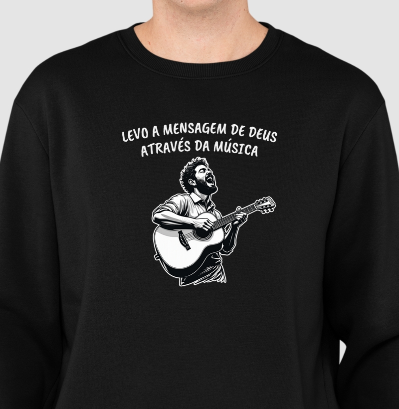 Camisa "Levo a mensagem de Deus através da música"