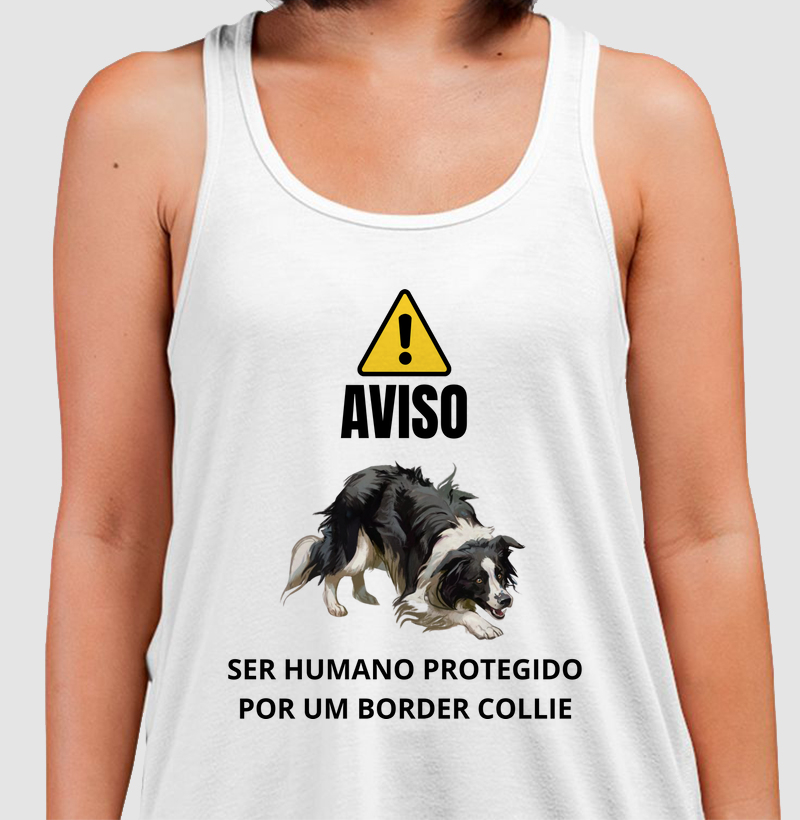 Atenção! Ser humano protegido por um border collie