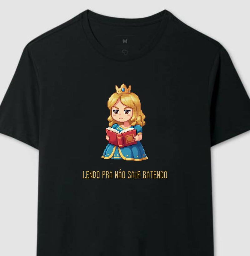 Camiseta Princesa Leitora Reset8Bit