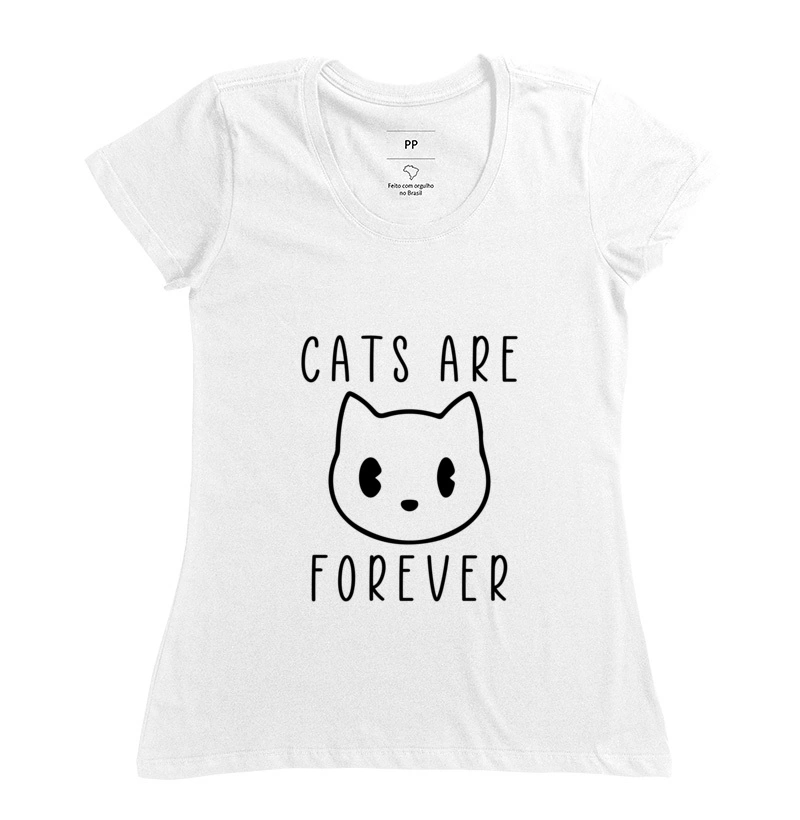 Camiseta Gato Cats Are Forever Feminina