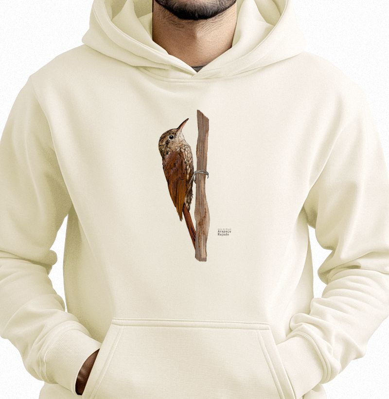 Aves do Brasil - Arapaçu Rajado - Moletom Hoodie