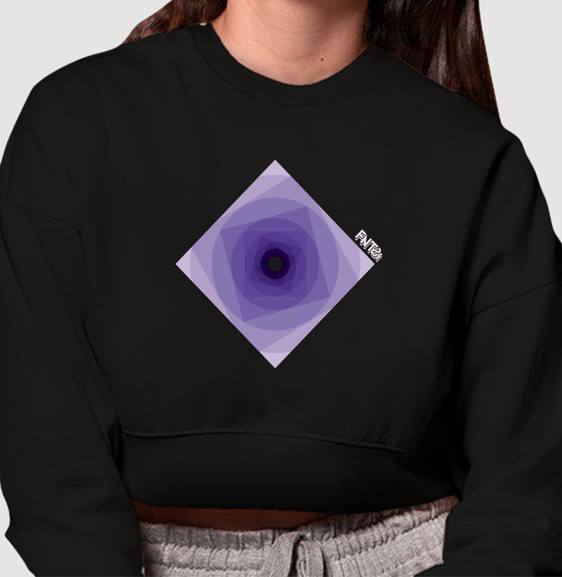 MOLETOM CROPPED "INFINITA FANTASIA" / ROXO MINIMAL