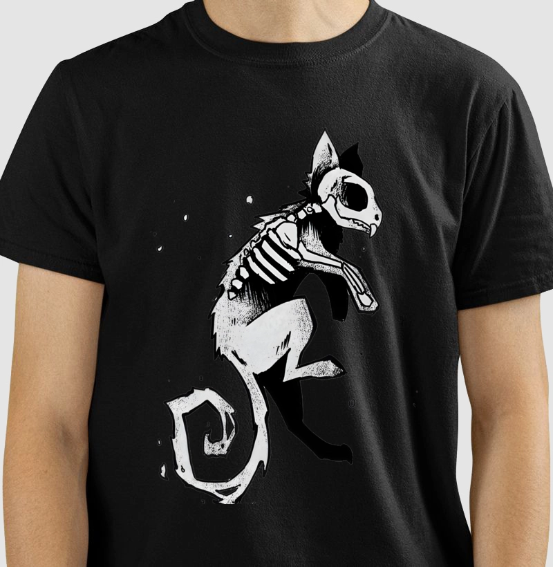 Spiral tail skull cat