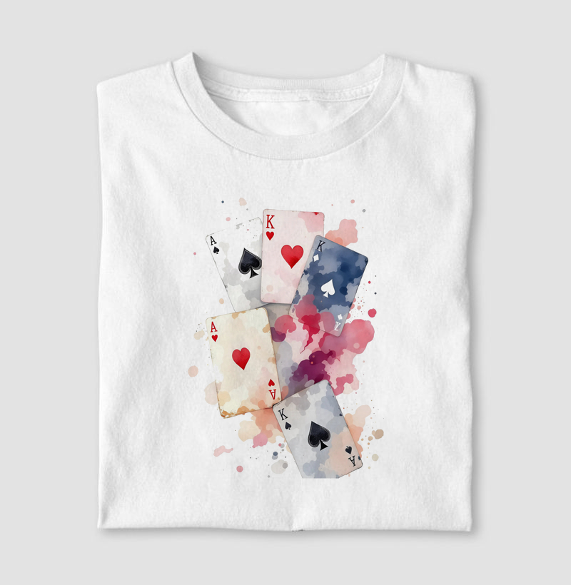 Camiseta Cartas em Aquarela