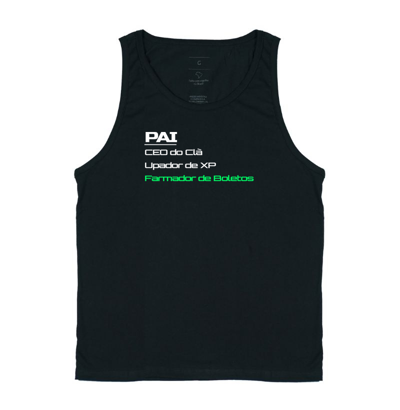 Camiseta Gamer Pai – CEO do Clã, Upador de XP, Farmador de Boletos