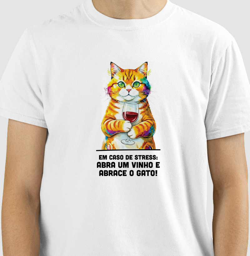 Stress + Gato + vinho