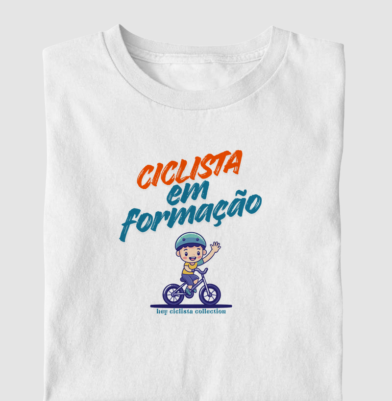 Camiseta Infantil Ciclista Em Formação (Menino)
