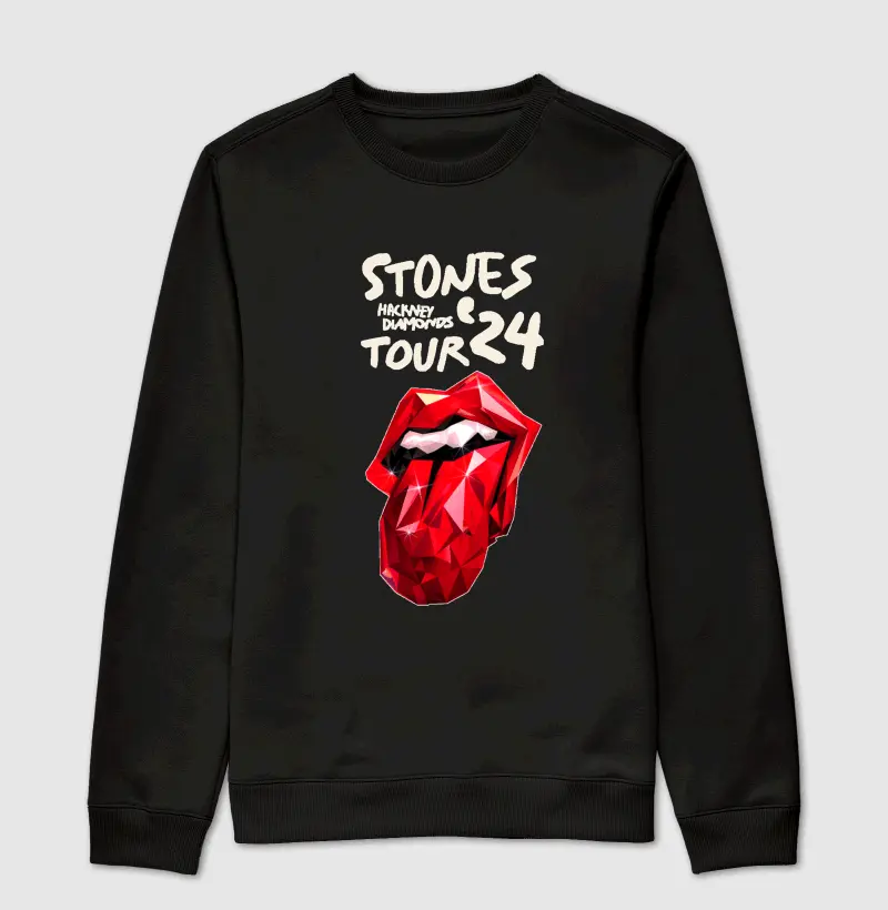 Rolling Stones  "Hackney Diamonds Tour"  - Suéter Moletom